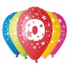 Latexový balonek s potiskem číslo 0