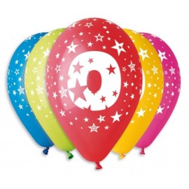 Latexový balonek s potiskem číslo 0