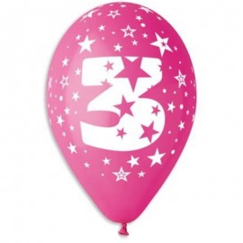 Latexový balonek s potiskem číslo 3