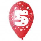 Latexový balonek s potiskem číslo 5