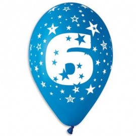 Latexový balonek s potiskem číslo 6