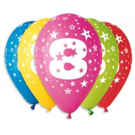 Latexový balonek s potiskem číslo 8