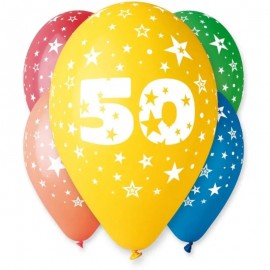 Latexový balonek s potiskem číslo 50
