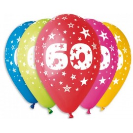 Latexový balonek s potiskem číslo 60