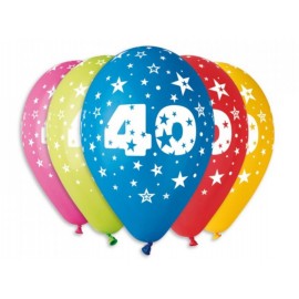 Latexový balonek s potiskem číslo 40