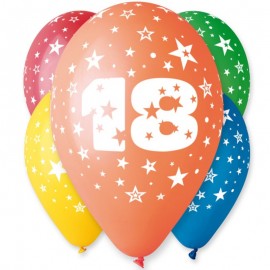 Latexový balonek s potiskem číslo 18