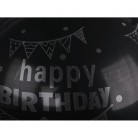 Nafukovací párty balónek velký Happy Birthday černý