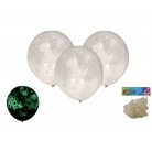 Balónek nafukovací 30cm - sada 6ks, svítící ve tmě dinosauři