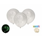 Balónek nafukovací 30cm - sada 6ks, svítící ve tmě noční obloha