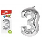Balonek č.3 nafukovací foliový 75 cm