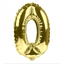 Nafukovací číslice "0" zlatá