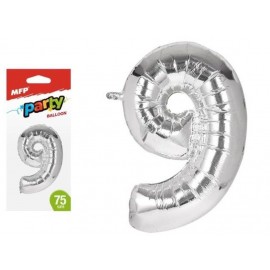 Balonek č.9 nafukovací foliový 75 cm