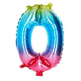 Balonek nafukovací číslo 0 duhový