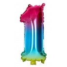 Balonek nafukovací číslo 1 duhový