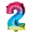 Balonek nafukovací číslo 2 duhový