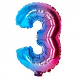 Balonek nafukovací číslo 3 duhový