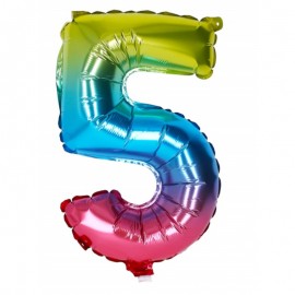 Balonek nafukovací číslo 5 duhový