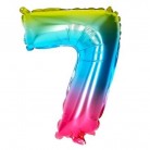 Balonek nafukovací číslo 7 duhový