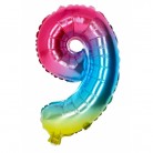 Balonek nafukovací číslo 9 duhový