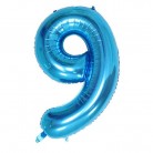 Foliový balonek 9 - modrý