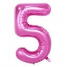 Foliový balonek 5 - růžový
