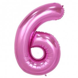 Foliový balonek 6 - růžový