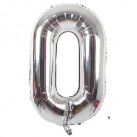 Foliový balonek 0 - stříbrný 