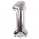 Foliový balonek 1 - stříbrný 