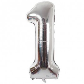 Foliový balonek 1 - stříbrný 