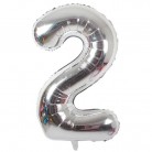 Foliový balonek 2 - stříbrný 