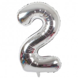 Foliový balonek 2 - stříbrný 