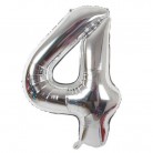 Foliový balonek 4 - stříbrný 