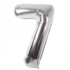 Foliový balonek 7 - stříbrný 