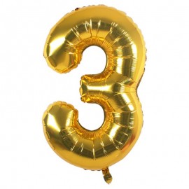 Foliový balonek 3 - zlatý