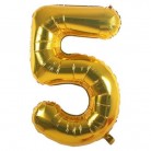 Foliový balonek 5 - zlatý