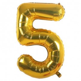 Foliový balonek 5 - zlatý