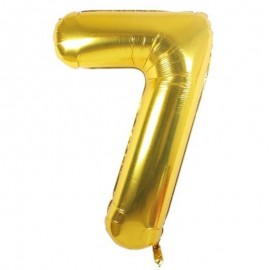 Foliový balonek 7 - zlatý