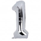 Nafukovací číslice "1" stříbrná