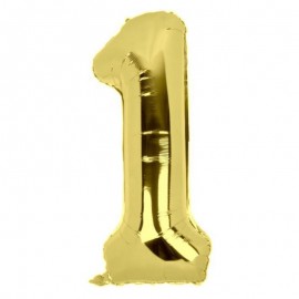 Nafukovací číslice "1" zlatá