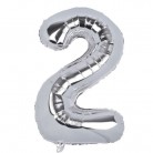 Nafukovací číslice "2" stříbrná