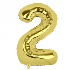 Nafukovací číslice "2" zlatá