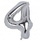 Nafukovací číslice "4" stříbrná
