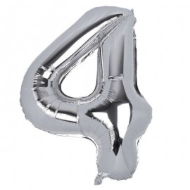 Nafukovací číslice "4" stříbrná