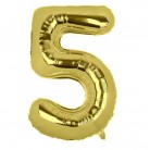 Nafukovací číslice "5" zlatá