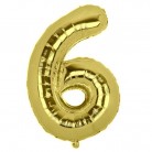 Nafukovací číslice "6" zlatá