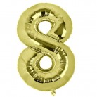Nafukovací číslice "8" zlatá