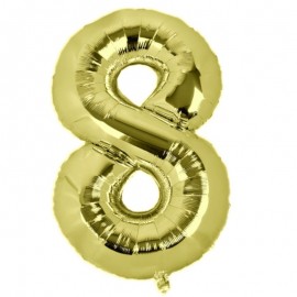 Nafukovací číslice "8" zlatá