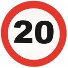 Dekorace dopravní značka 20 let - průměr 50cm