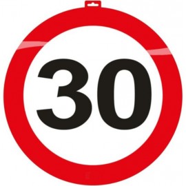 Dekorace dopravní značka 30 let - průměr 48cm