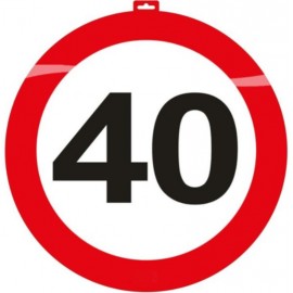 Dekorace dopravní značka 40 let - průměr 48cm